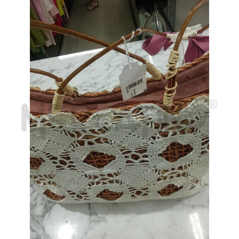 BORSA DONNA MARE IMPAGLIATA EFF CENTRINI BIANCHI  | Mercatino dell'Usato Benevento 3