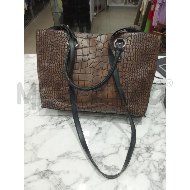 BORSA DONNA MARRONE EFFETTO PITONATA ARMANI JEANS | Mercatino dell'Usato Benevento 3
