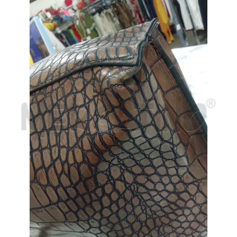 BORSA DONNA MARRONE EFFETTO PITONATA ARMANI JEANS | Mercatino dell'Usato Benevento 5