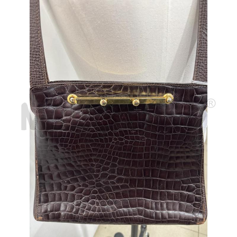 BORSA DONNA MARRONE EFFETTO PITONATO DESMO | Mercatino dell'Usato Benevento 2