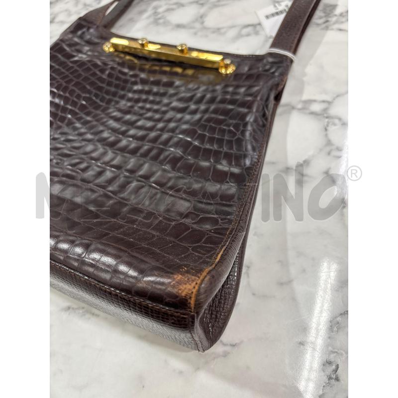 BORSA DONNA MARRONE EFFETTO PITONATO DESMO | Mercatino dell'Usato Benevento 5