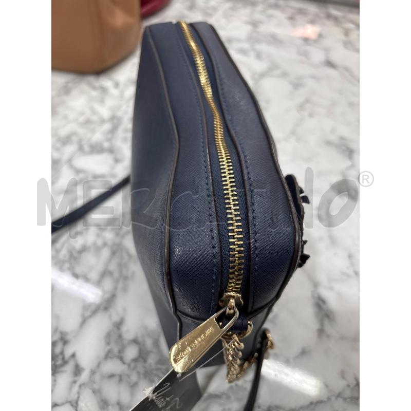 BORSA DONNA MICHAEL KORS BLU STAMPA LIBELLULE E FOGLIE CON TRACOLLA | Mercatino dell'Usato Benevento 2