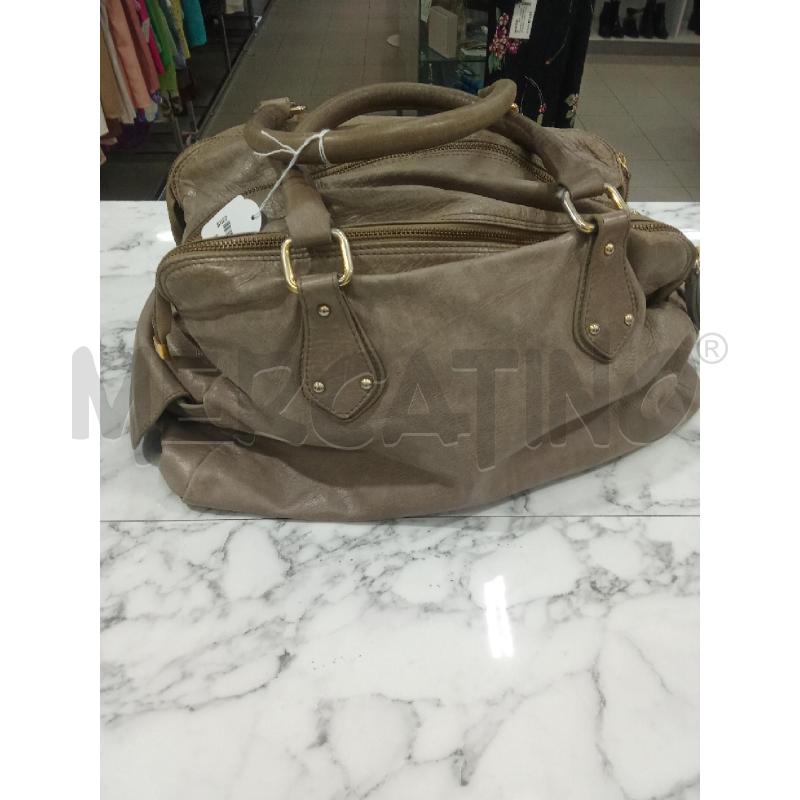 BORSA DONNA PELLE MARRONE INNUE MULTIZIP  | Mercatino dell'Usato Benevento 1