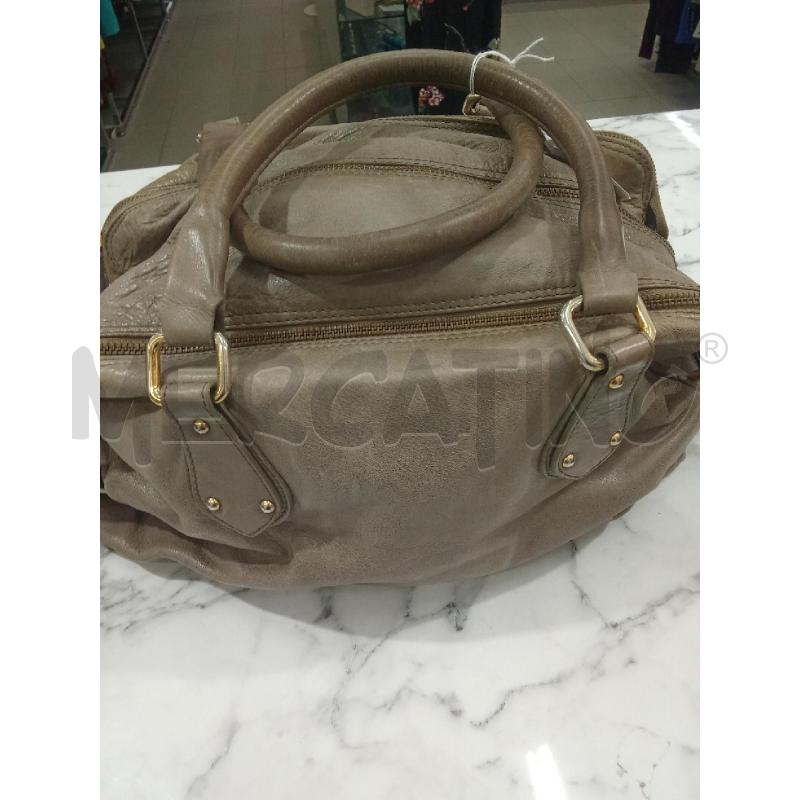 BORSA DONNA PELLE MARRONE INNUE MULTIZIP  | Mercatino dell'Usato Benevento 3