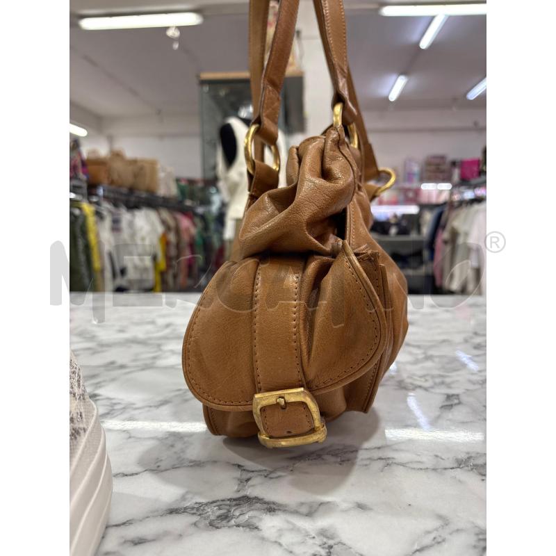 BORSA DONNA PENNYBLACK MARRONE CON PLACCHETTA DORATA | Mercatino dell'Usato Benevento 2
