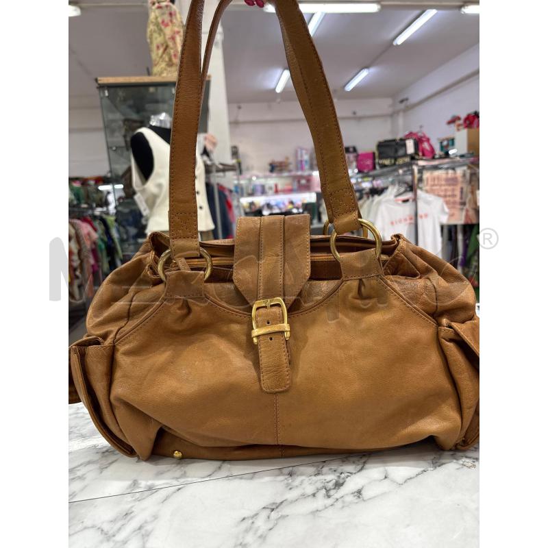 BORSA DONNA PENNYBLACK MARRONE CON PLACCHETTA DORATA | Mercatino dell'Usato Benevento 3