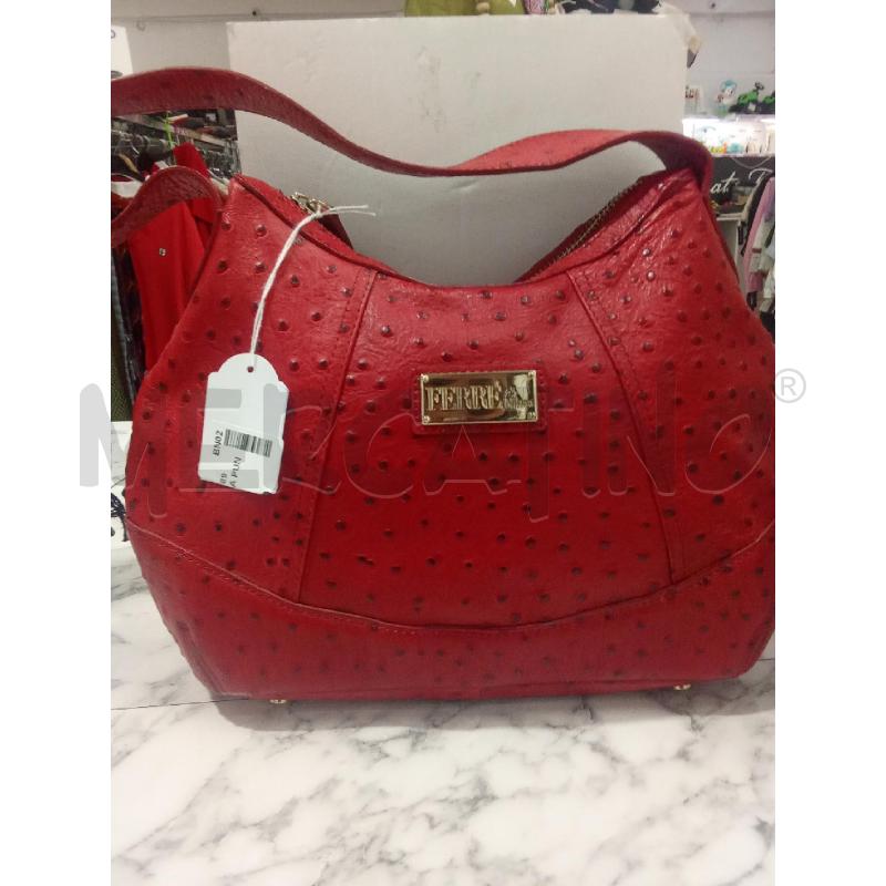 BORSA DONNA ROSSA PUNTINATA FERRE' | Mercatino dell'Usato Benevento 1