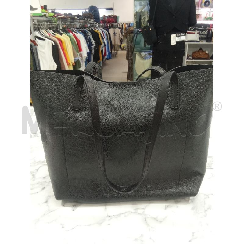 BORSA DONNA THE BRIDGE SHOPPER PELLE MARTELLATA NERA MANICI LUNGHI | Mercatino dell'Usato Benevento 3
