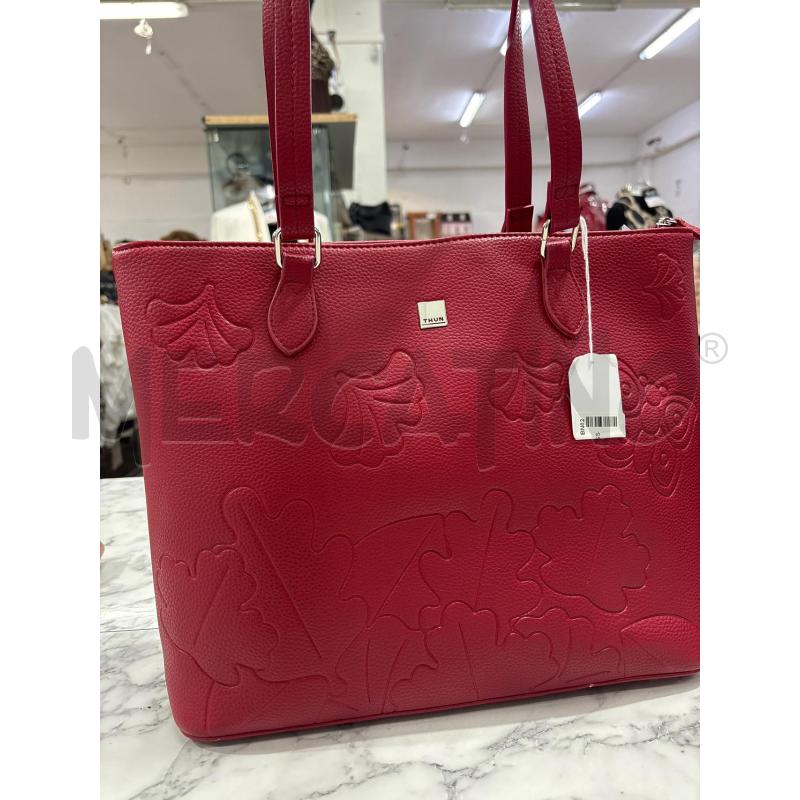 BORSA DONNA THUN ROSSA DISEGNI RILIEVO | Mercatino dell'Usato Benevento 1
