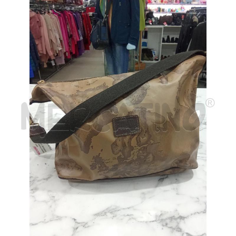 BORSA DONNA TRACOLLA MARRONE STAMPA GEO 1CLASSE | Mercatino dell'Usato Benevento 1