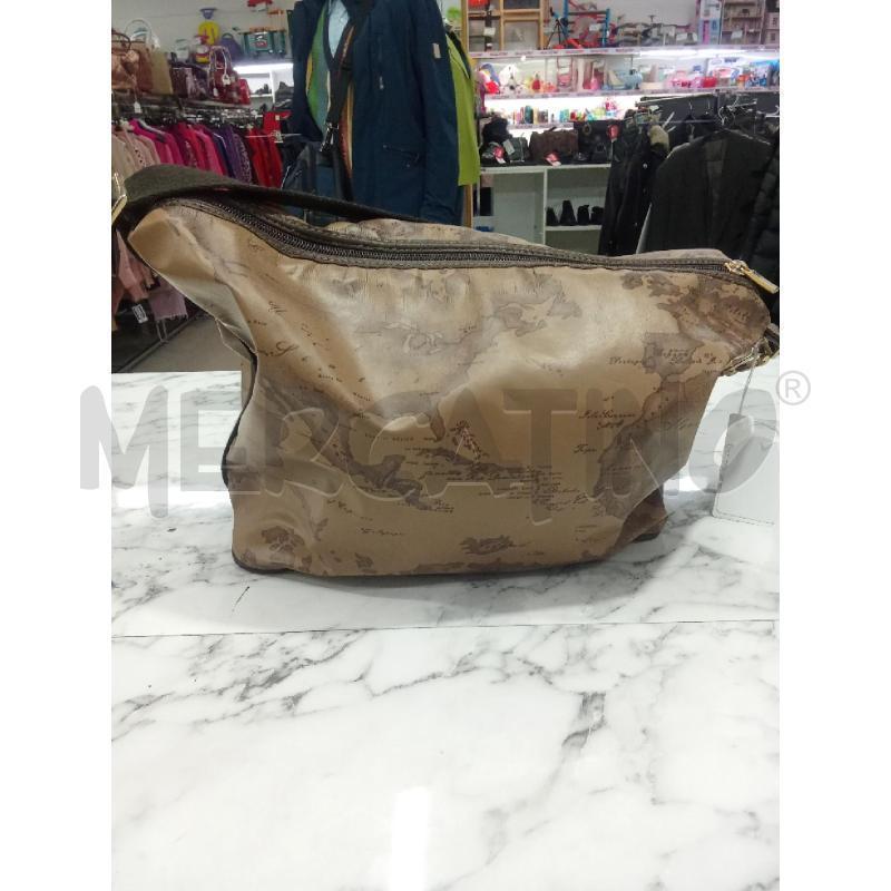 BORSA DONNA TRACOLLA MARRONE STAMPA GEO 1CLASSE | Mercatino dell'Usato Benevento 2