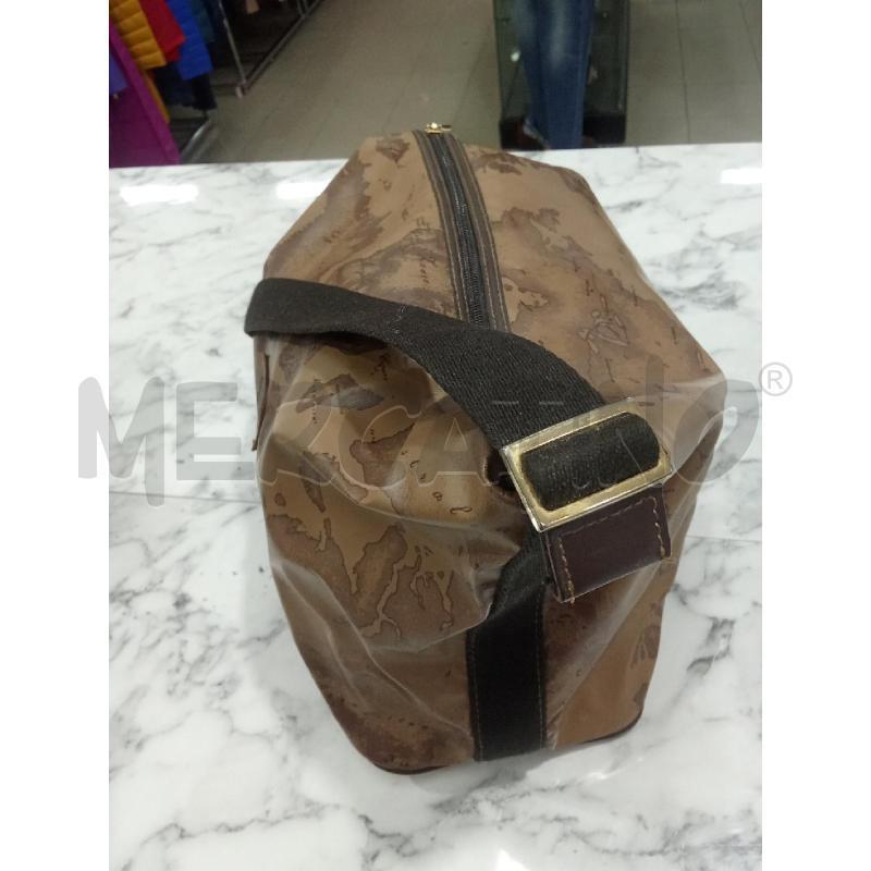 BORSA DONNA TRACOLLA MARRONE STAMPA GEO 1CLASSE | Mercatino dell'Usato Benevento 3