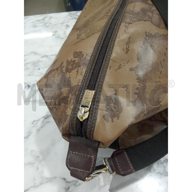 BORSA DONNA TRACOLLA MARRONE STAMPA GEO 1CLASSE | Mercatino dell'Usato Benevento 4