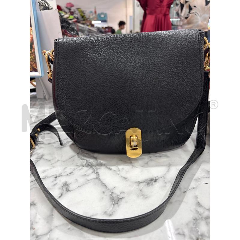 BORSA DONNA TRACOLLA NERA COCCINELLE INSERTO DORATO | Mercatino dell'Usato Benevento 1
