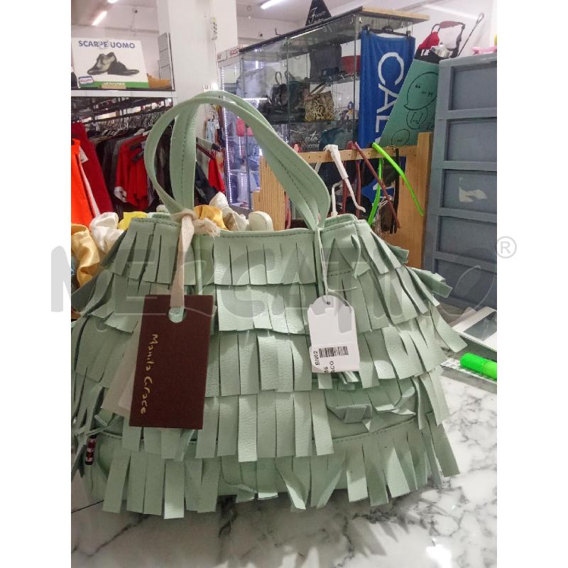BORSA DONNA VERDE ACQUA FRANGE SECCHIELLO MANILA GRACE | Mercatino dell'Usato Benevento 1