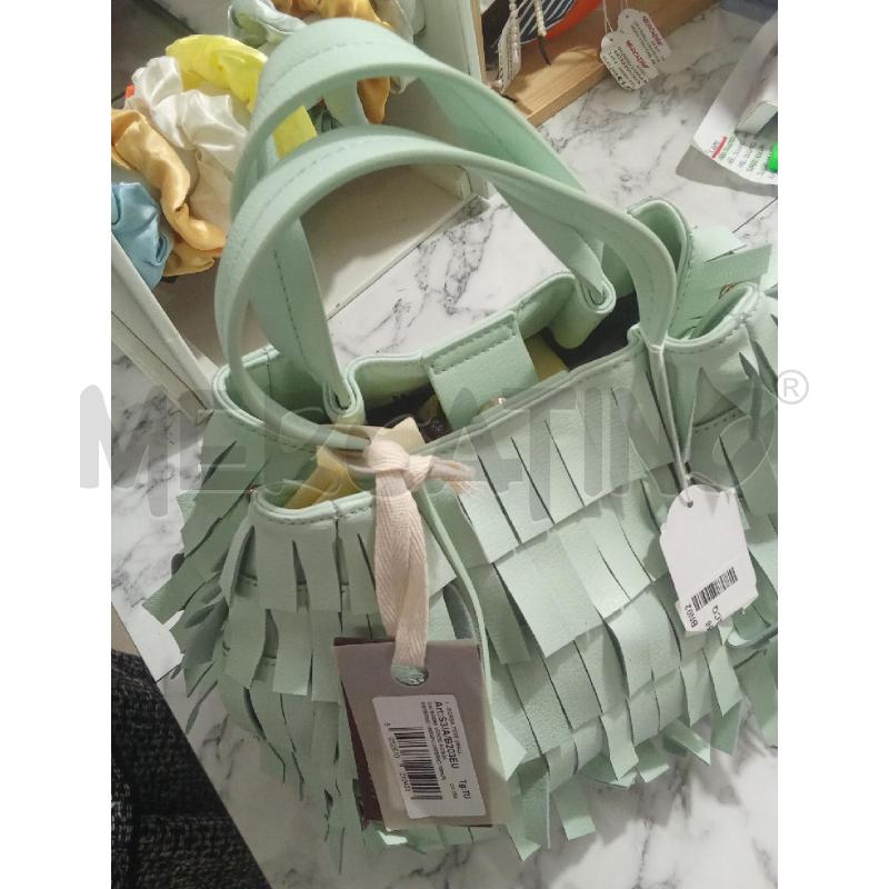 BORSA DONNA VERDE ACQUA FRANGE SECCHIELLO MANILA GRACE | Mercatino dell'Usato Benevento 3