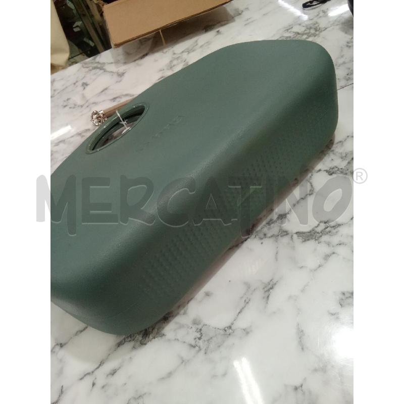 BORSA DONNA VERDE MANICO BEIGE FORMA OVALE O BAG  | Mercatino dell'Usato Benevento 4