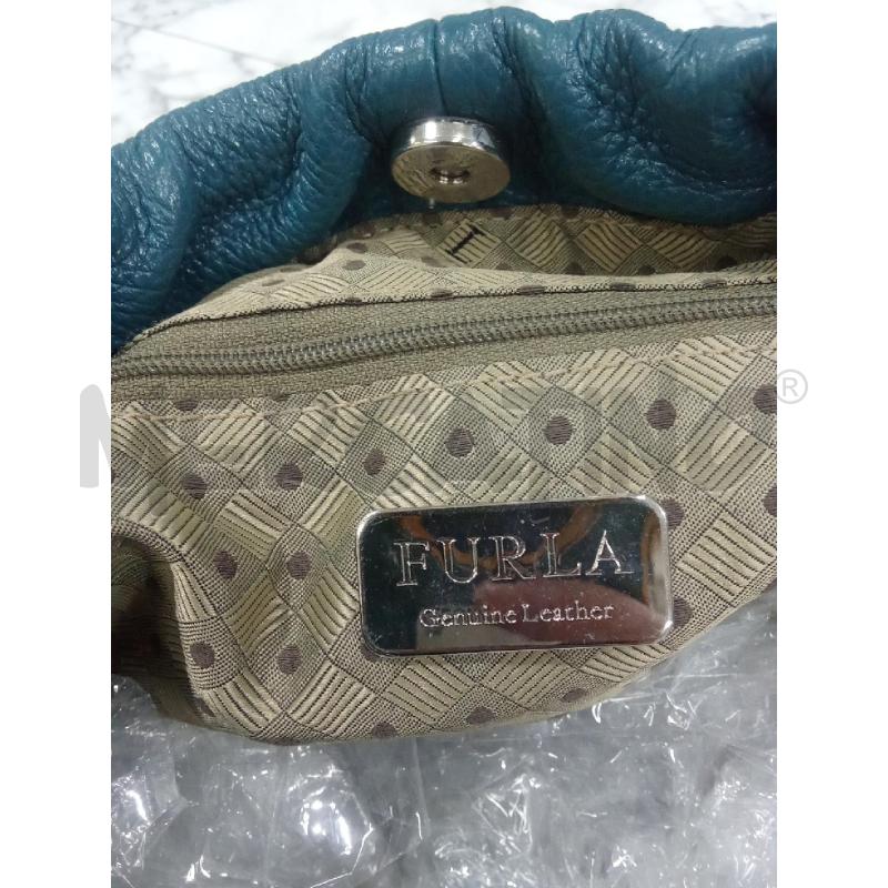 BORSA DONNA VERDE PETROLIO FURLA  | Mercatino dell'Usato Benevento 3