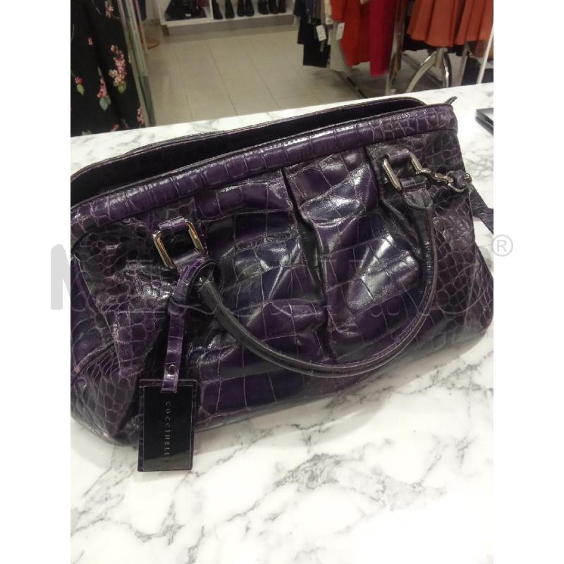 BORSA DONNA VIOLA EFFETTO PITONATA COCCINELLE | Mercatino dell'Usato Benevento 1
