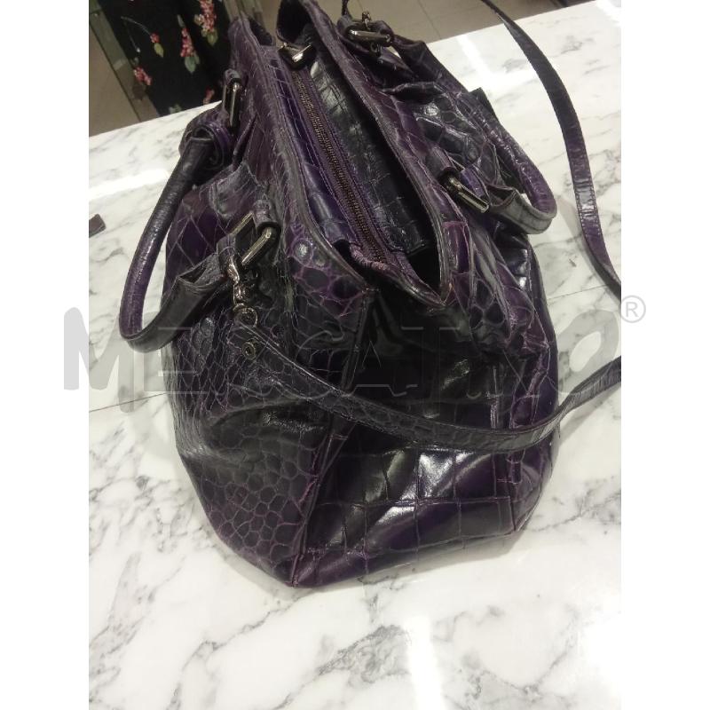 BORSA DONNA VIOLA EFFETTO PITONATA COCCINELLE | Mercatino dell'Usato Benevento 2