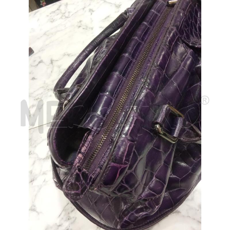 BORSA DONNA VIOLA EFFETTO PITONATA COCCINELLE | Mercatino dell'Usato Benevento 3