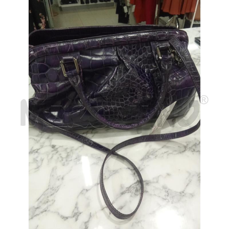 BORSA DONNA VIOLA EFFETTO PITONATA COCCINELLE | Mercatino dell'Usato Benevento 4