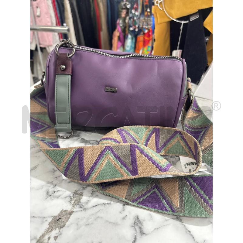 BORSETTA DONNA BAULETTO PICCOLO VIOLA TRACOLLA VERDE VIOLA TANDREND | Mercatino dell'Usato Benevento 1