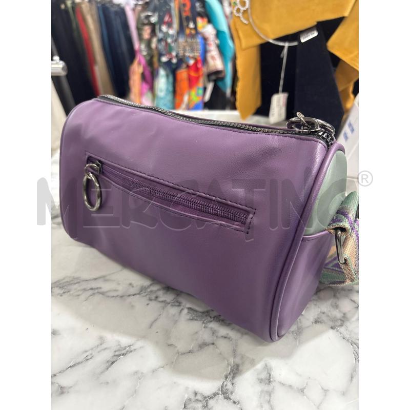 BORSETTA DONNA BAULETTO PICCOLO VIOLA TRACOLLA VERDE VIOLA TANDREND | Mercatino dell'Usato Benevento 3