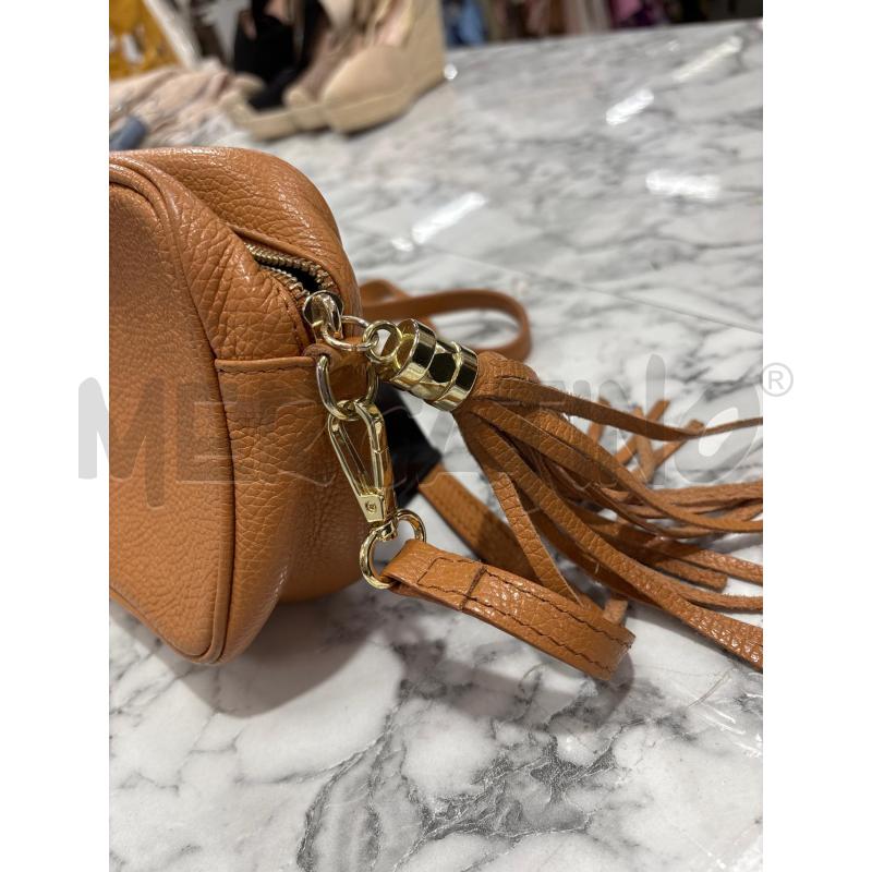 BORSETTA DONNA TRACOLLA ARANCIO CAMMELLO VERA PELLE | Mercatino dell'Usato Benevento 2