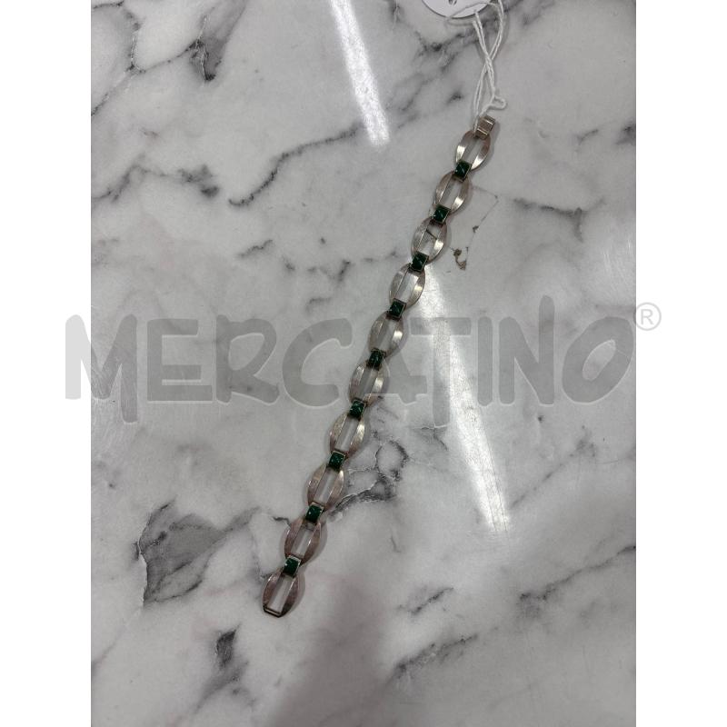 BRACCIALE A. GRIGIO INSERTI VERDI | Mercatino dell'Usato Benevento 1