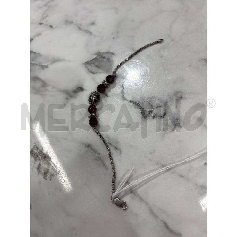 BRACCIALE A. GRIGIO SFERE BORDEAUX | Mercatino dell'Usato Benevento 1