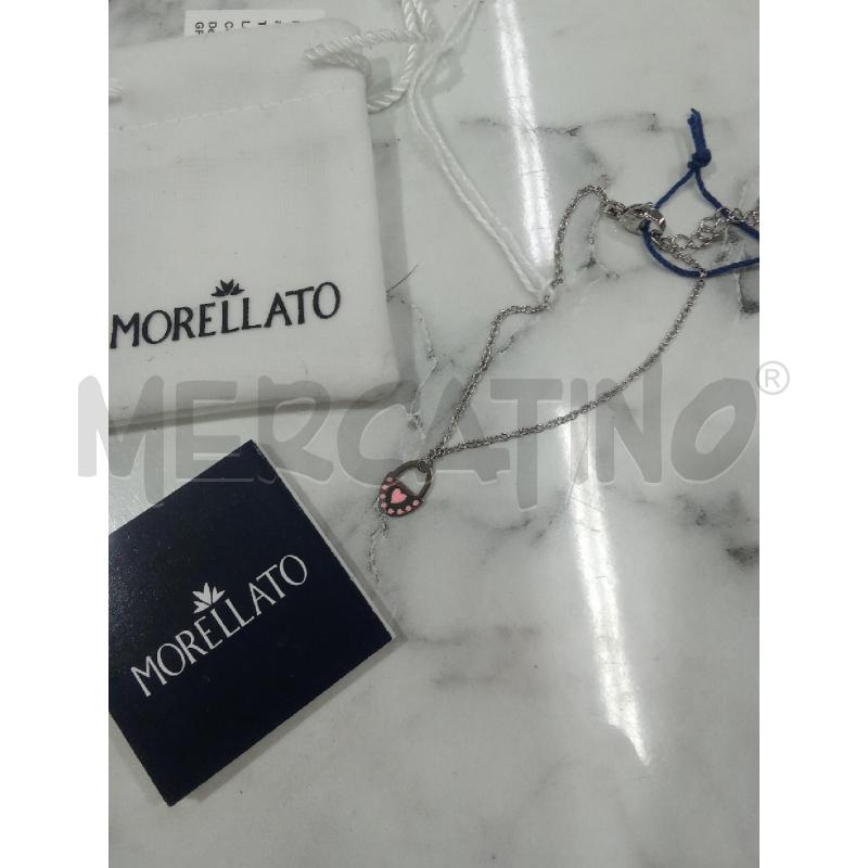 BRACCIALE GRIGIO MORELLATO CUORICINO ROSA | Mercatino dell'Usato Benevento 1