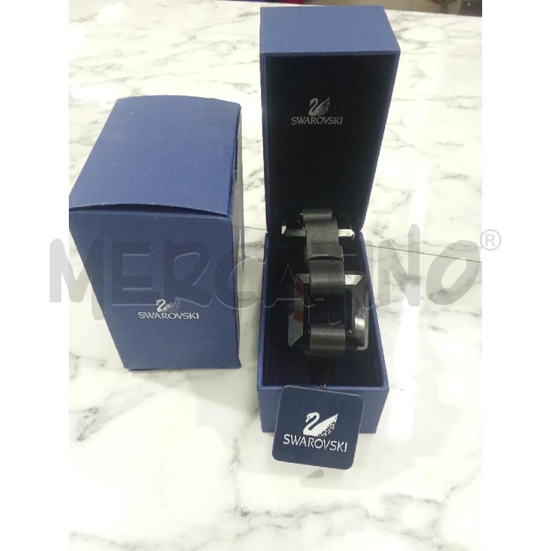 BRACCIALE NERO DOPPIO QUADRATO SWAROVSKI | Mercatino dell'Usato Benevento 1