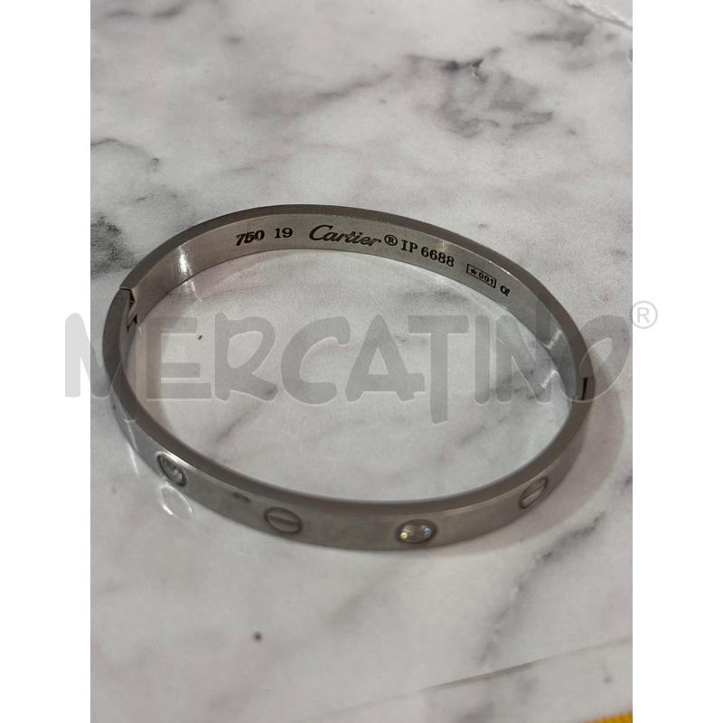 BRACCIALE RIGIDO GRIGIO CON STRASS 1 MANCA STILE CART | Mercatino dell'Usato Benevento 2