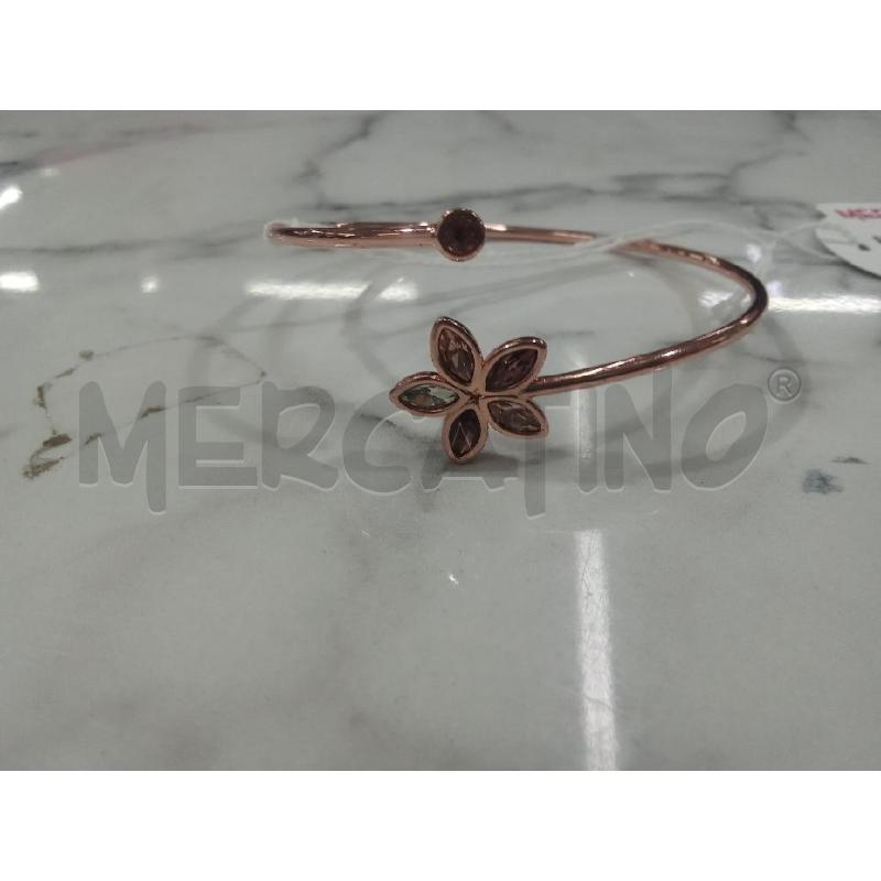 BRACCIALE RIGIDO ROSA GOLD CON FIORE STRASS | Mercatino dell'Usato Benevento 2