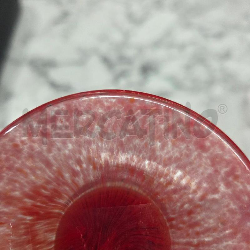 CALICE VETRO ROSSO BLU VERDE BISAZZO | Mercatino dell'Usato Benevento 5