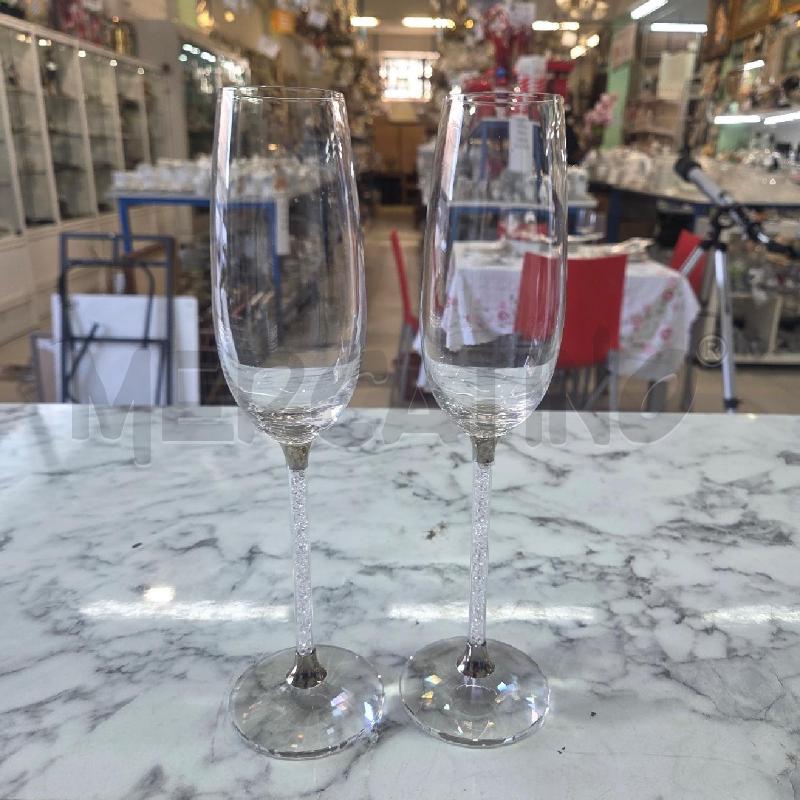 CALICI PZ. COPPIA FLUTES SWAROSKI  | Mercatino dell'Usato Benevento 1