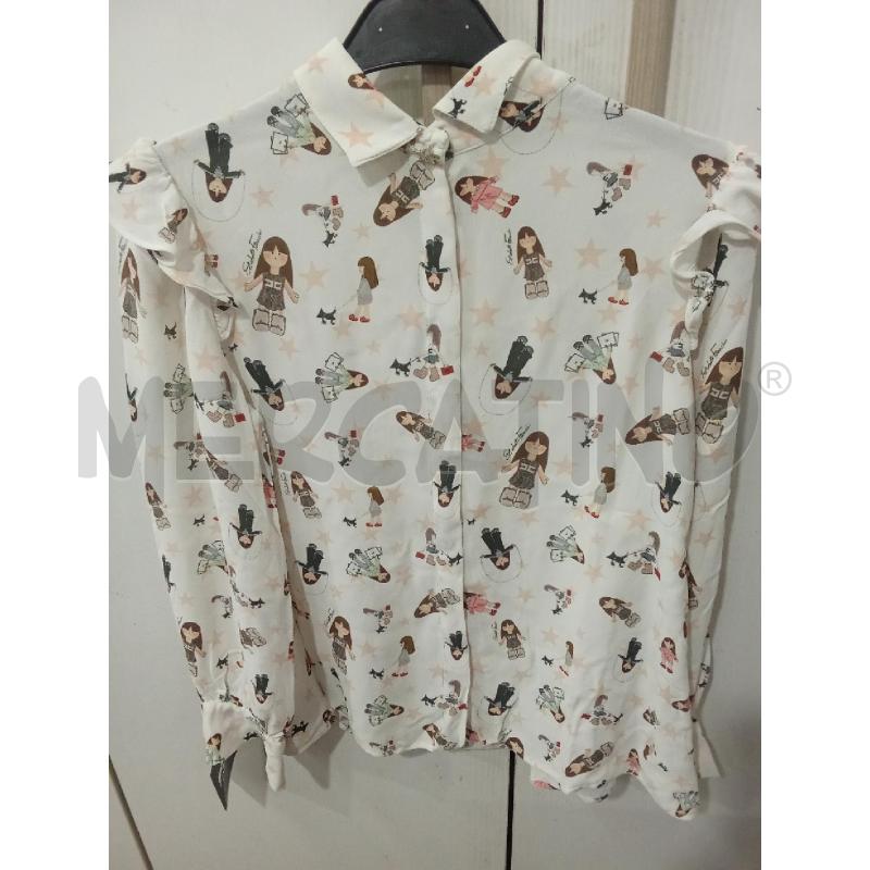 CAMICIA BAMBINA BIANCA CON DISEGNO BAMBINE ELISABETTA FRANCHI | Mercatino dell'Usato Benevento 1