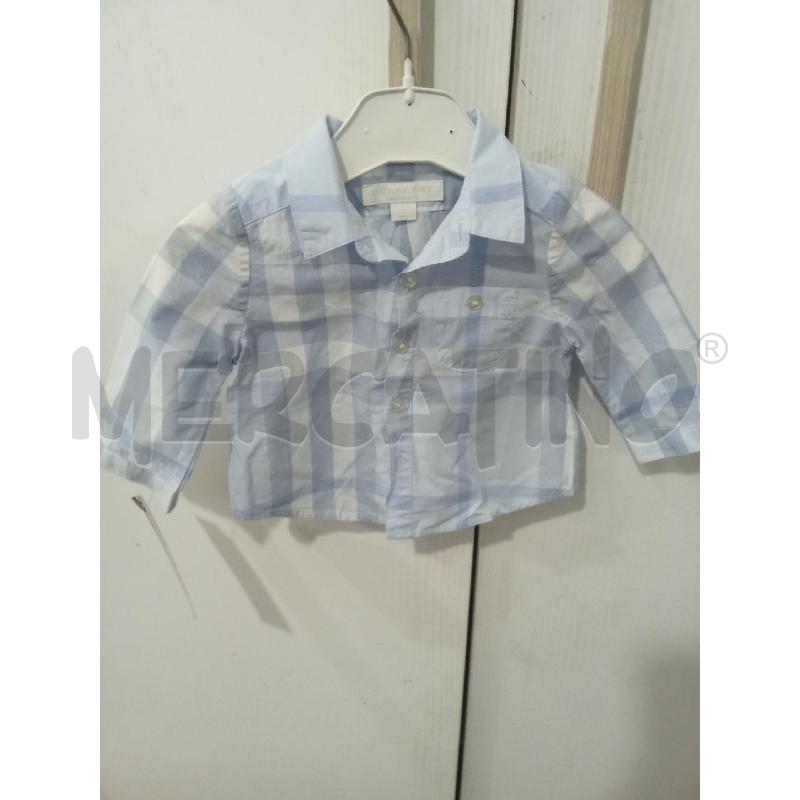 CAMICIA BAMBINO AZZURRA QUADRETTI BURBERRY | Mercatino dell'Usato Benevento 1