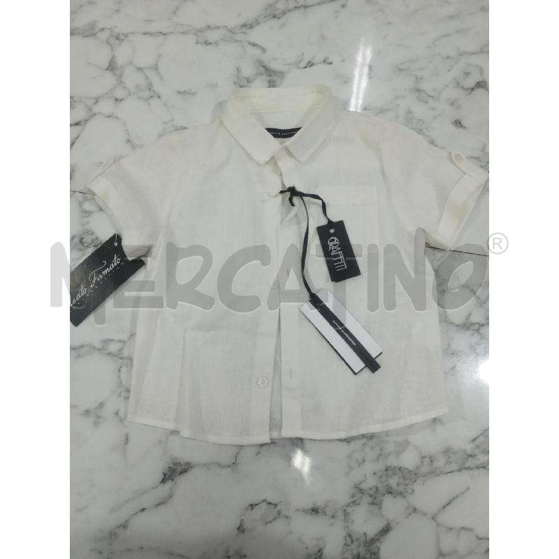CAMICIA BAMBINO BIANCA MANICA CORTA DANIELE ALESSANDRINI | Mercatino dell'Usato Benevento 1