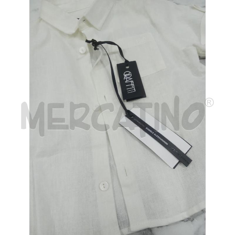 CAMICIA BAMBINO BIANCA MANICA CORTA DANIELE ALESSANDRINI | Mercatino dell'Usato Benevento 3
