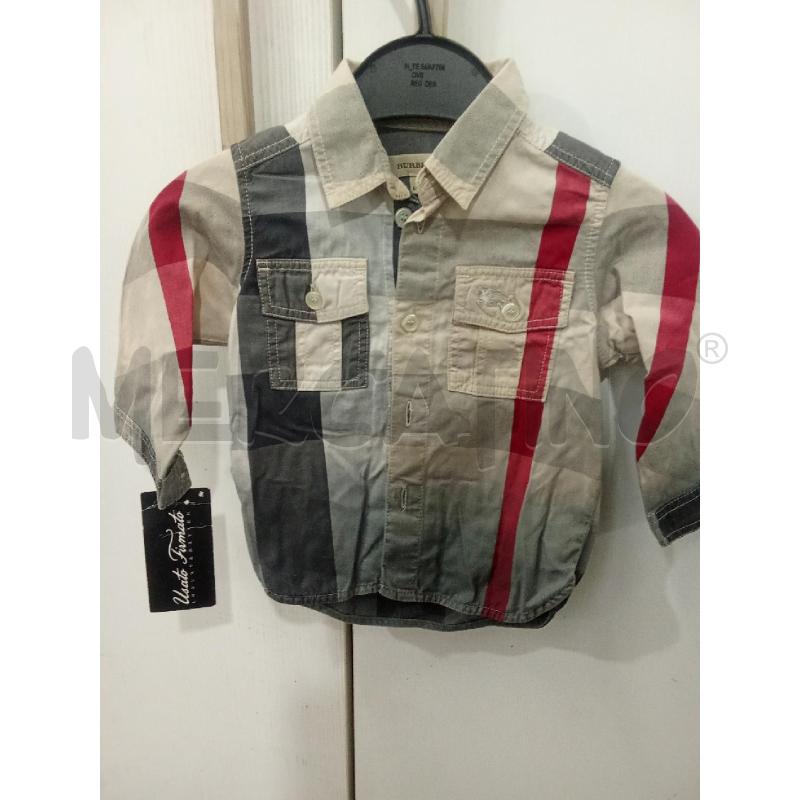 CAMICIA BAMBINO BURBERRY QUADRI GRIGIO BEIGE  | Mercatino dell'Usato Benevento 1