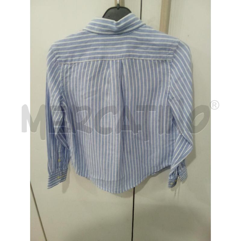 CAMICIA BAMBINO RIGHE AZZURRO BIANCHE RALPH LAUREN LINO | Mercatino dell'Usato Benevento 2