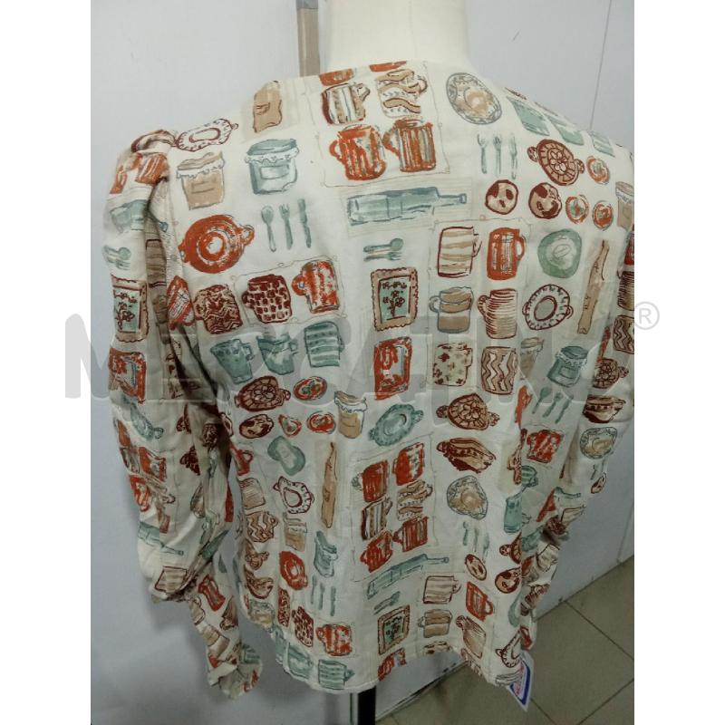 CAMICIA DONNA BEIGE FANTASIA ACCESSORI CUCINA CAROLINA EMME | Mercatino dell'Usato Benevento 3