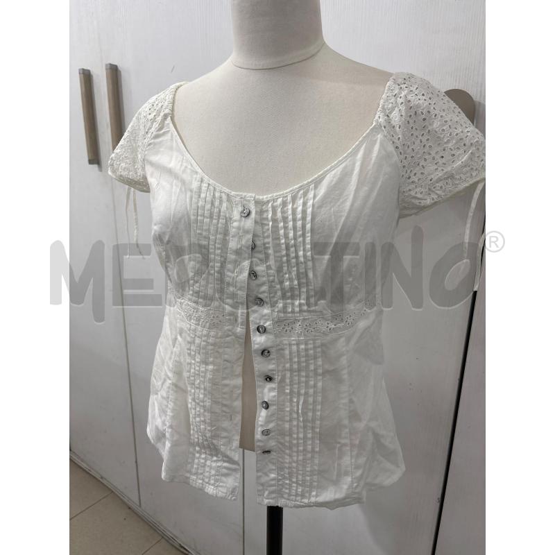 CAMICIA DONNA BIANCA SPALLE PIZZO SANGALLO CON SPACCHI LATERALI MAX&CO | Mercatino dell'Usato Benevento 1