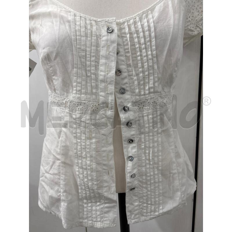 CAMICIA DONNA BIANCA SPALLE PIZZO SANGALLO CON SPACCHI LATERALI MAX&CO | Mercatino dell'Usato Benevento 3