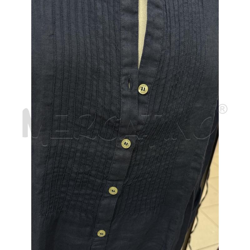 CAMICIA DONNA BLU MEZZI BOTTONI 100%LINO BROOKSFIELD | Mercatino dell'Usato Benevento 2