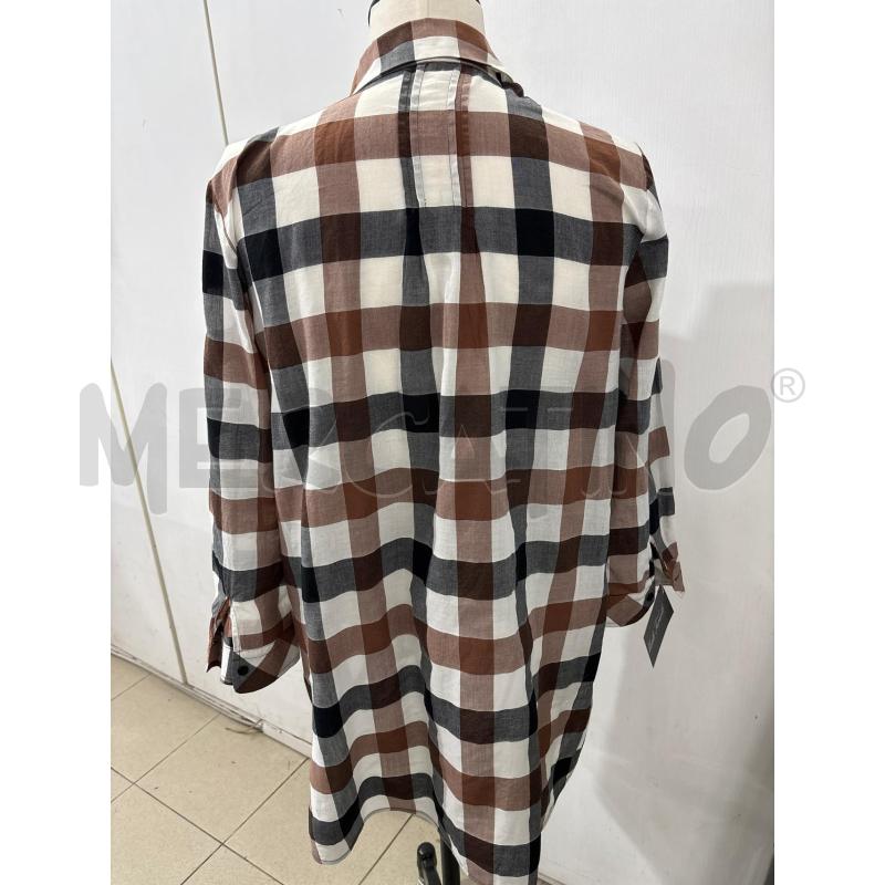 CAMICIA DONNA MARELLA QUADRI MARRONE BIANCO NERO CON VOILANT | Mercatino dell'Usato Benevento 3