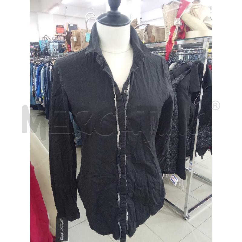 CAMICIA DONNA NERA INSERTO GRIGIO BURBERRY LONDON  | Mercatino dell'Usato Benevento 1