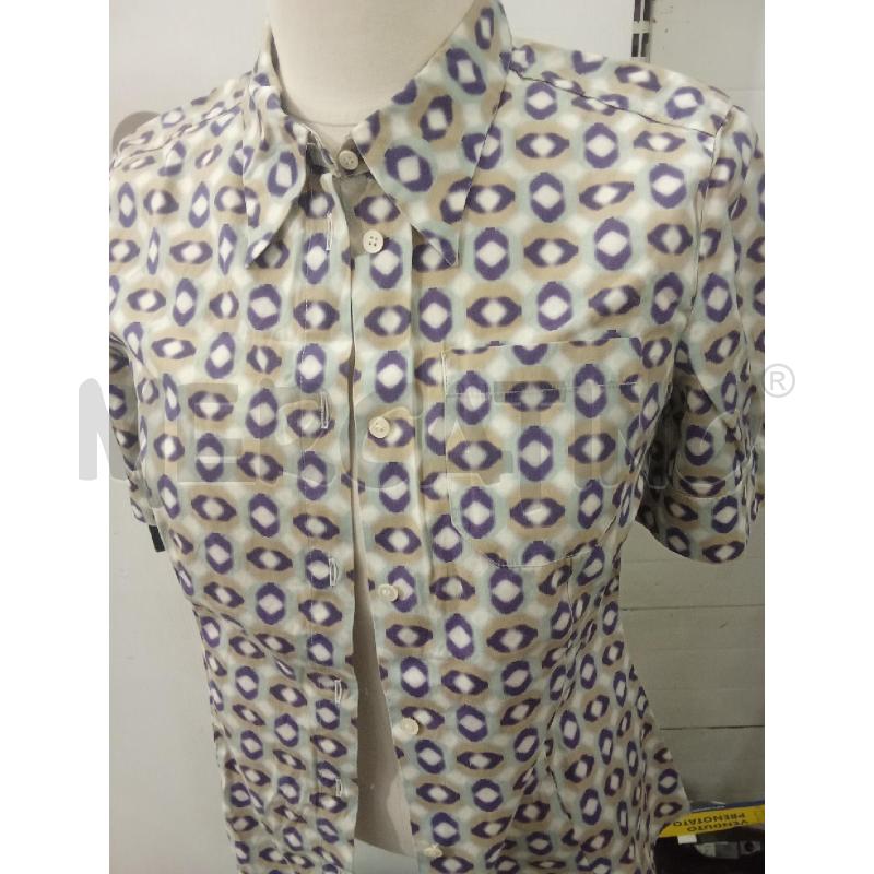 CAMICIA DONNA VIOLA BEIGE FANTASIA IPNOTICA MIU MIU | Mercatino dell'Usato Benevento 2